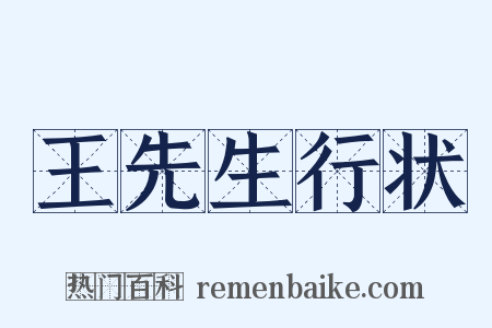 王先生行状是什么意思的图片